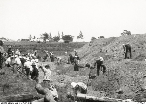 Liverpool camp, internees at work, WW1