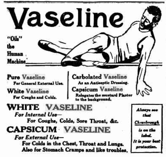 Vaseline advertisement 1913 Adelaide