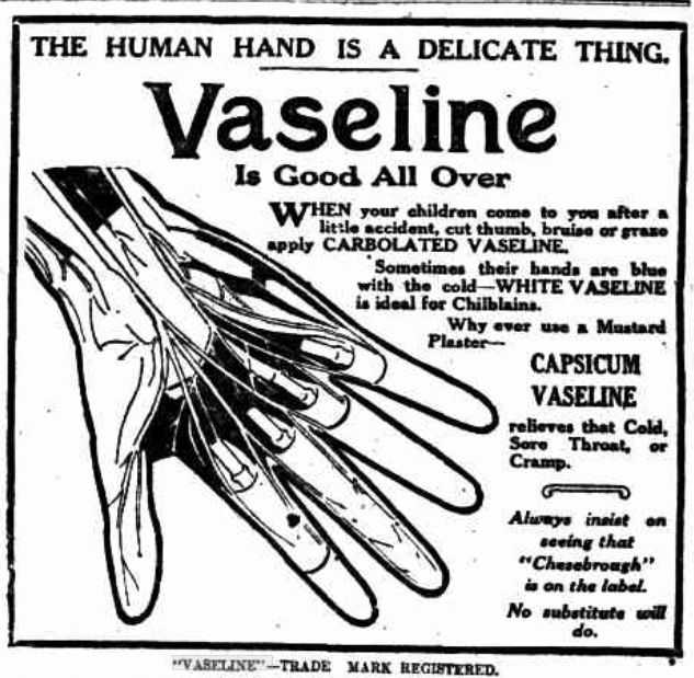 Vaseline advertisement 1913