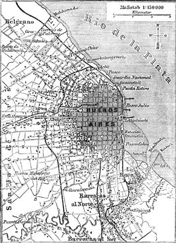 Buenos Aires map 1888