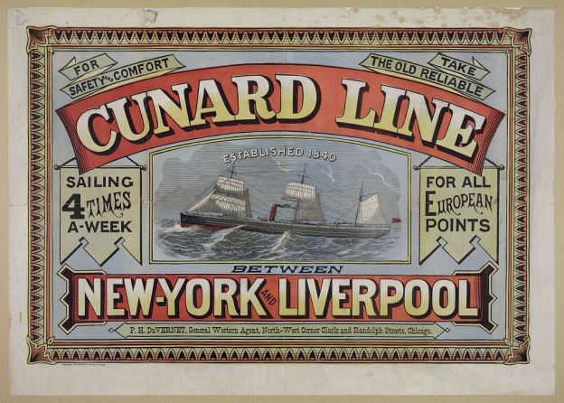 Cunard Line poster 1875