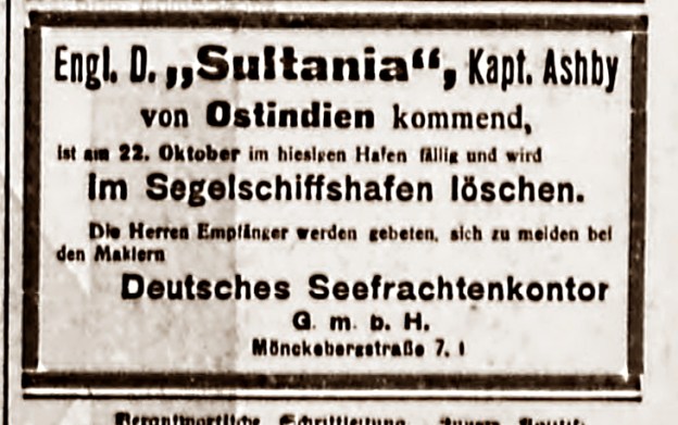 Sultania, Hamburg 1925