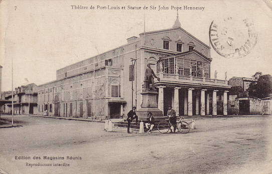 Municipal Theater, Port Louis, Mauritius, about 1900