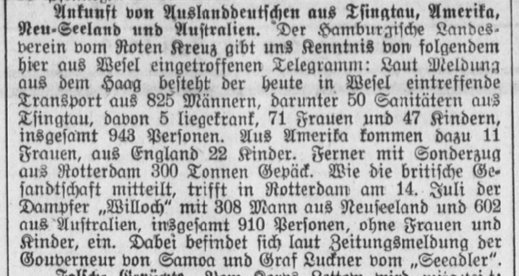 Ankunft von Graf Luckner in Hamburg