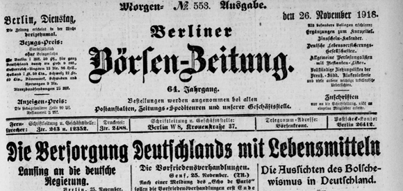 Die Versorgung Deutschlands mit Lebensmitteln