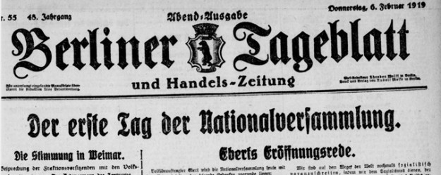 Der erste Tag der Nationalversammlung, Eberts Eröffnungsrede