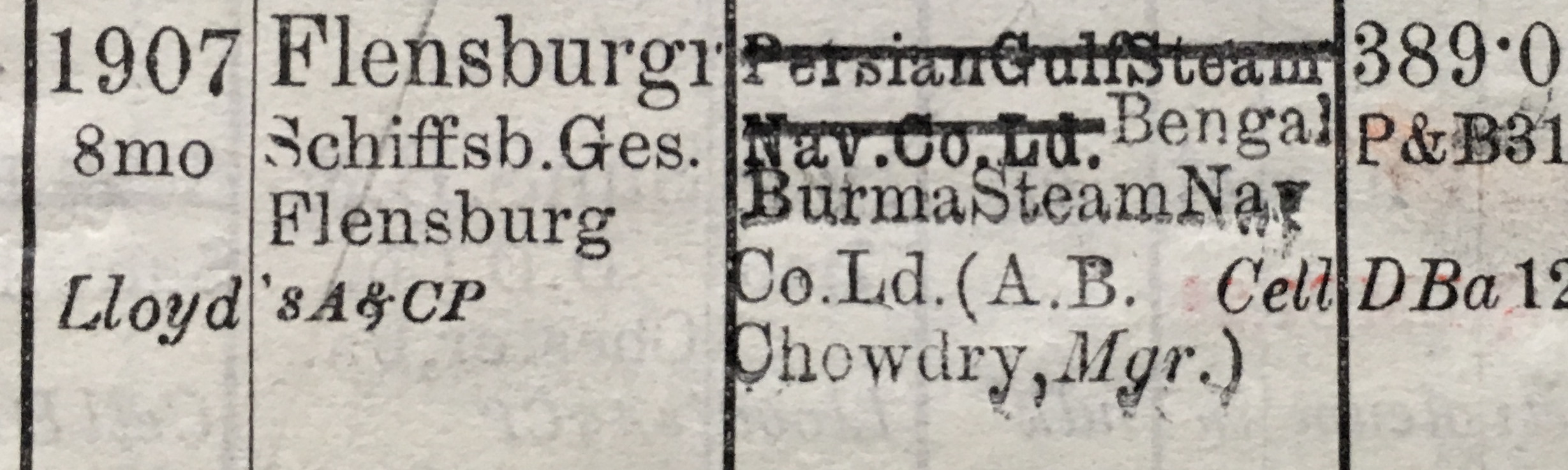 steam ship Sultania 1930