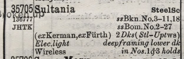 Sultania broken up 1933 1934