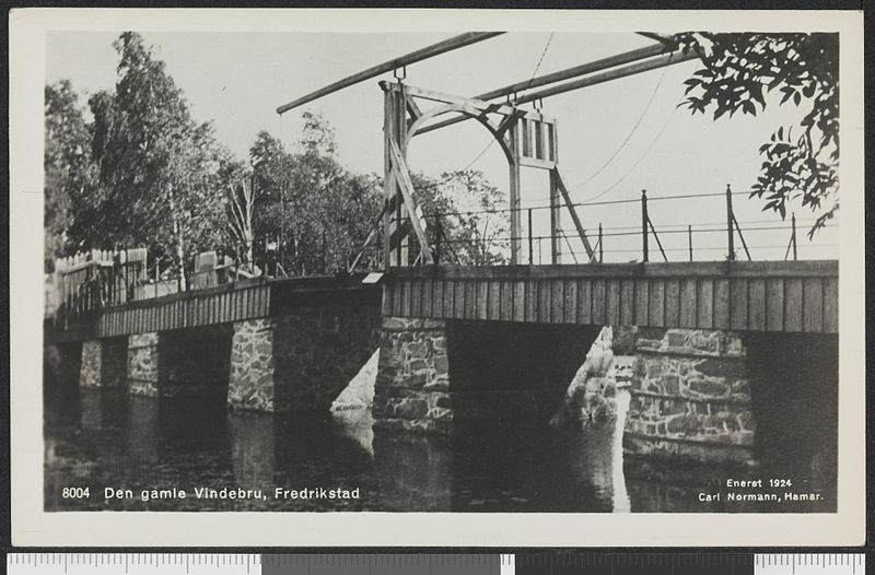 Zugbrücke, Frederikstad, 1924