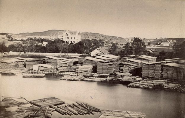 Holzverarbeitung, Frederikstad, um 1880