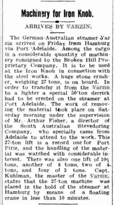 Machinery for Iron Knob