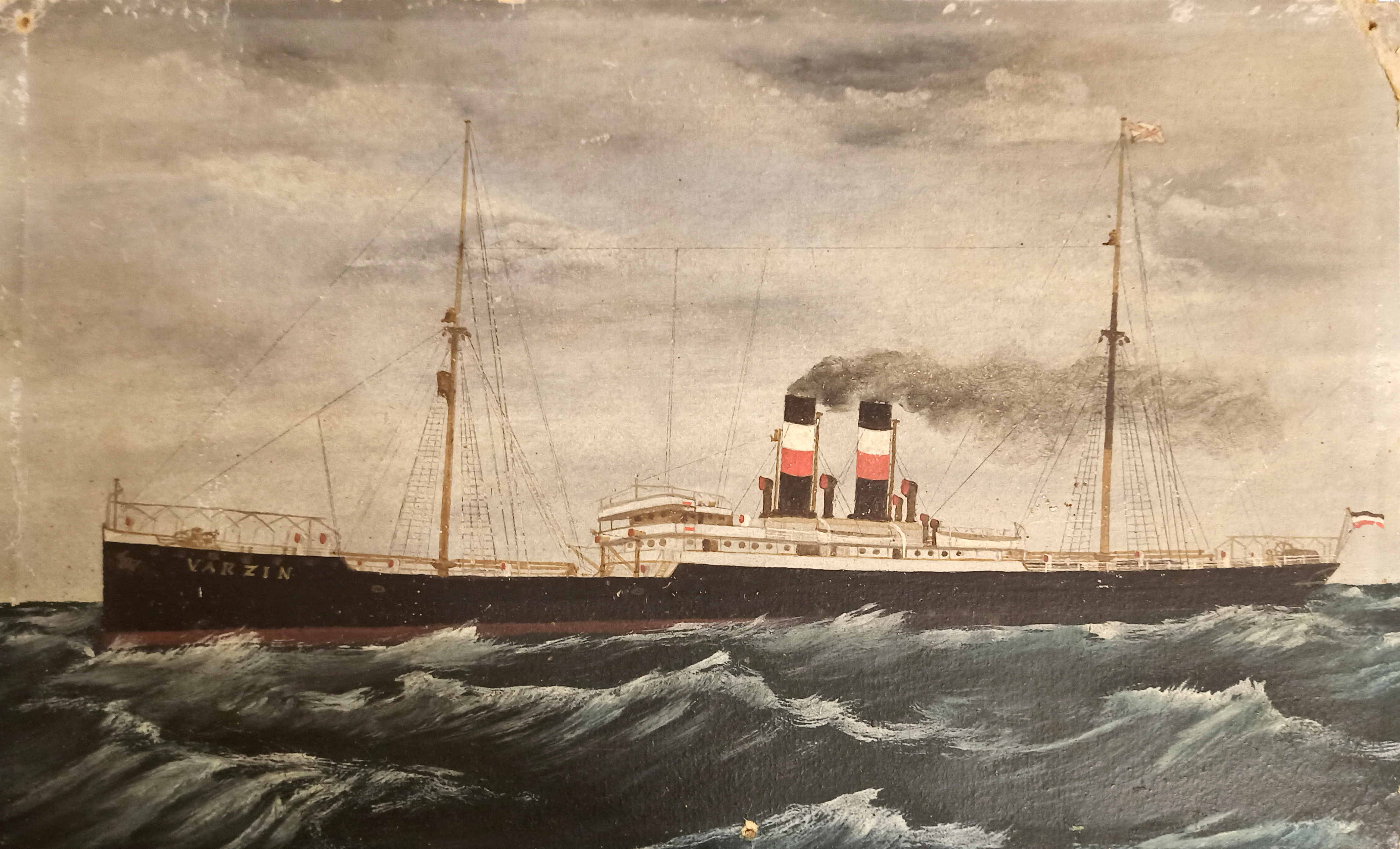 Dampfschiff Varzin 1914