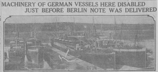 German vessels disabled