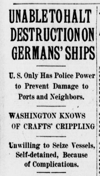 destruction of German vessels