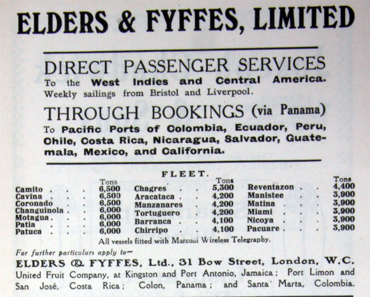 elders and fyffes 1917
