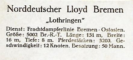 Dampfschiff Lothringen