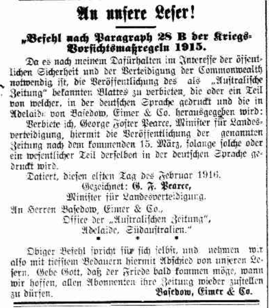 Australische Zeitung Adelaide