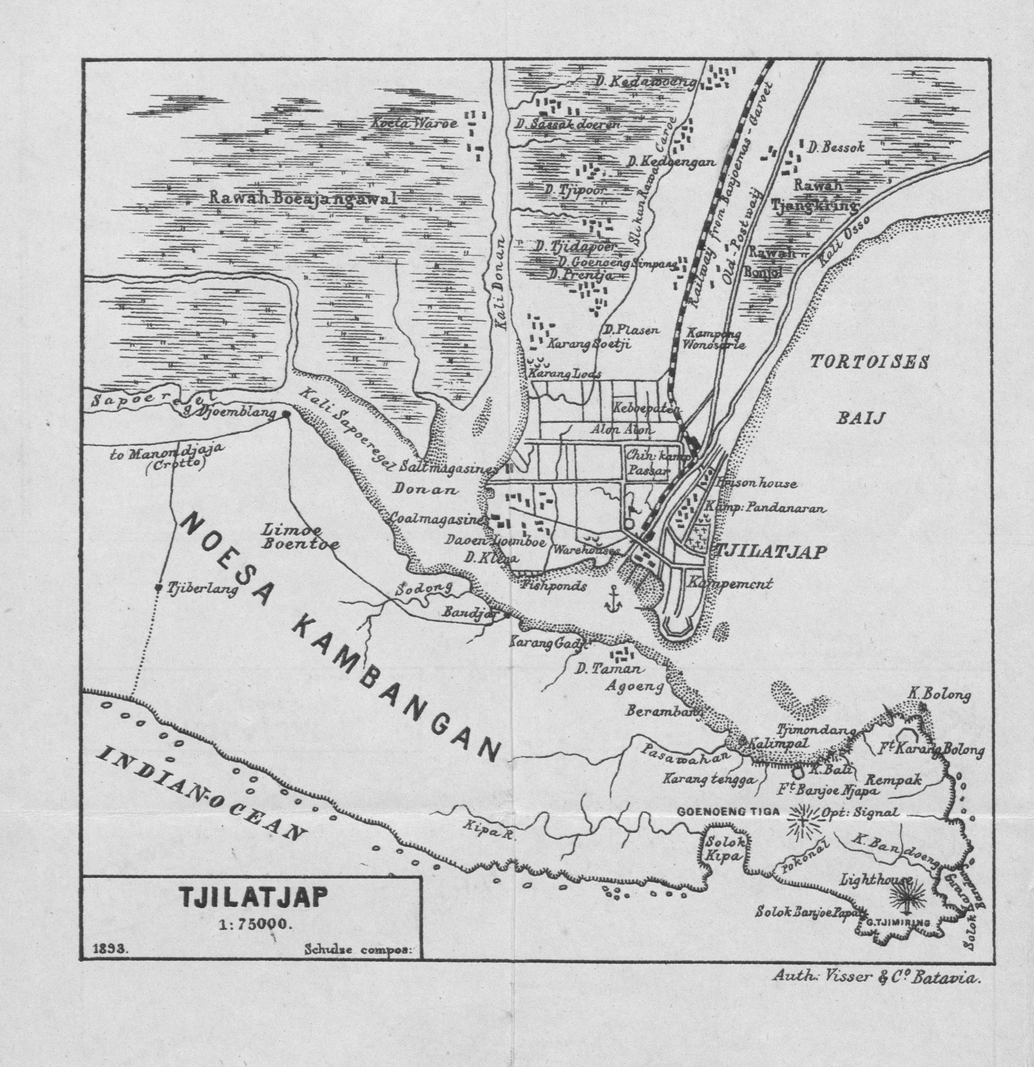 Tjilatjap map 1894