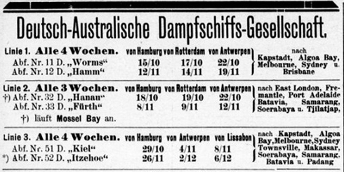 DADG Fahrplan 1910
