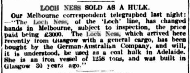 Loch Ness sold, 1908
