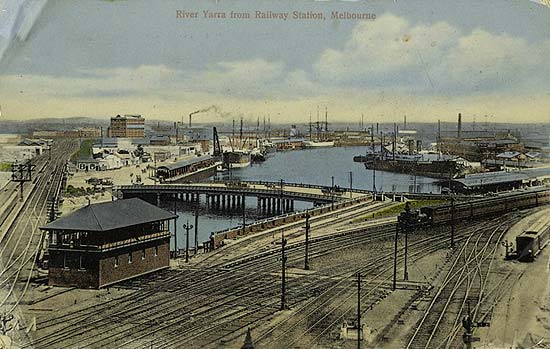 Signal box A flinders street about 1910
