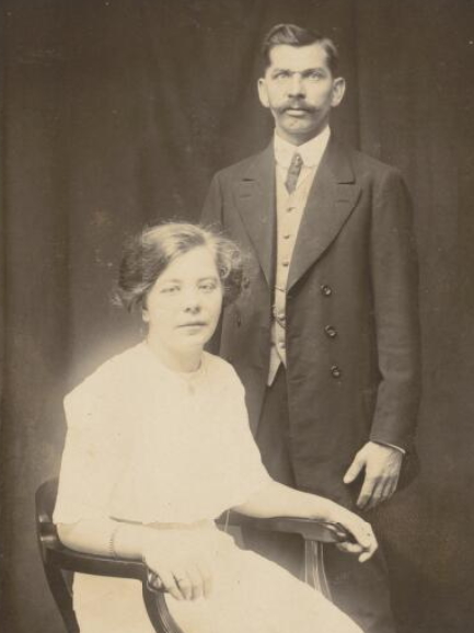 Friedrich Glinz and his wife, about 1910