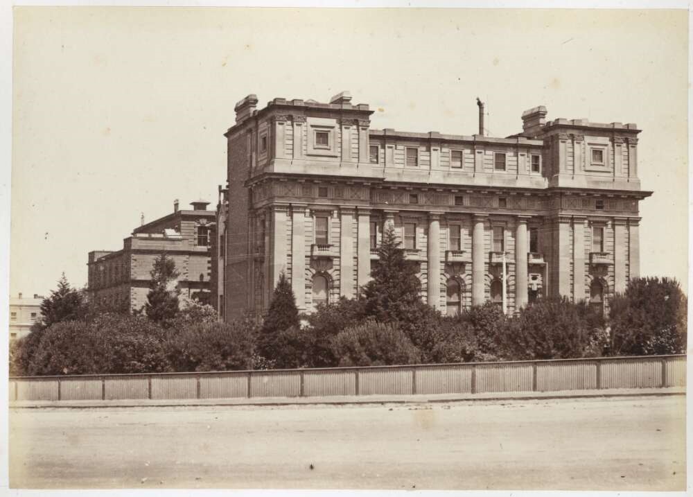 Parliament of Victoria, library, about 1870