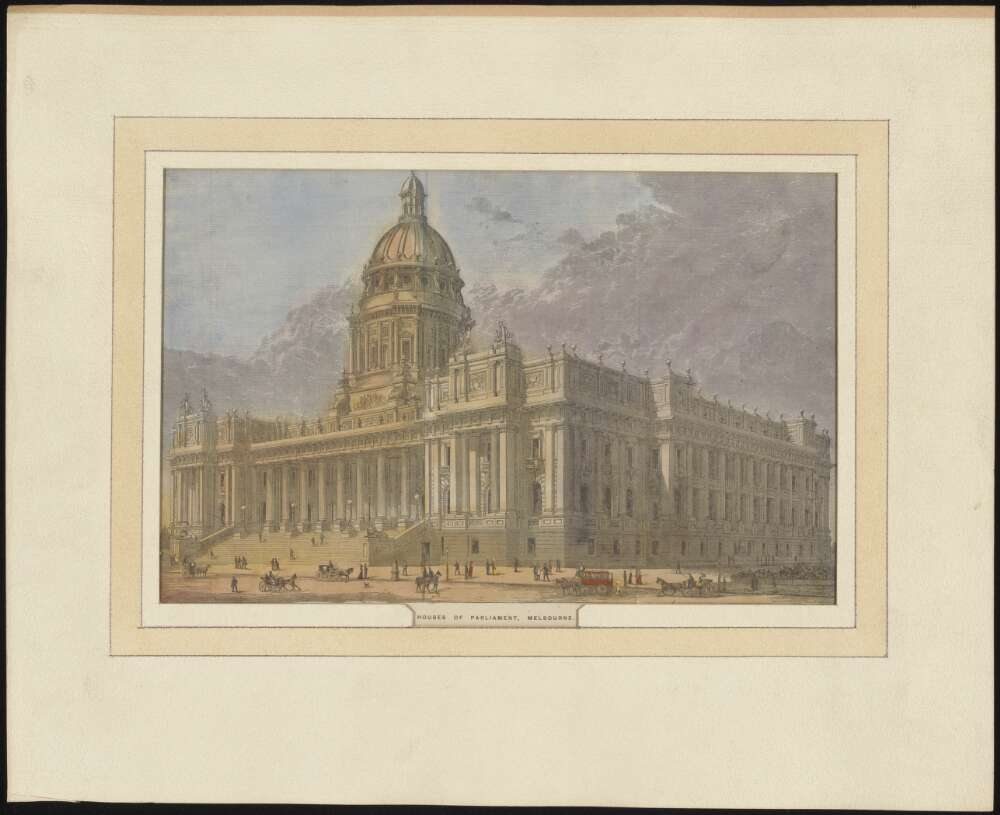 Melbourne Parliament, original design, 1850s