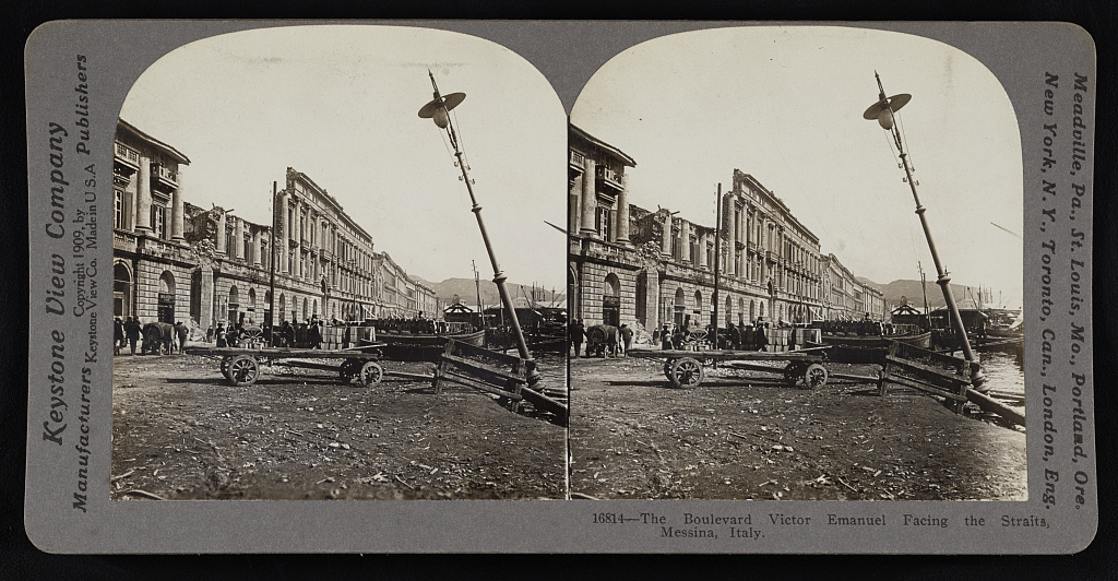 Messina Palazzata distrutto 1909