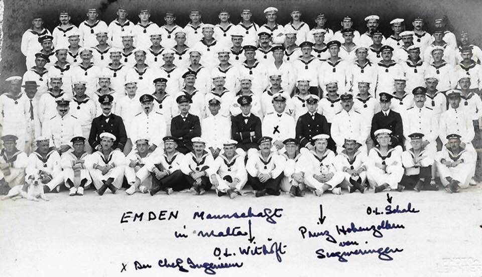 SMS Emden Mannschaft Malta 1914