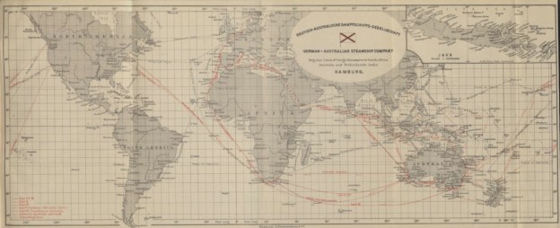 German Australian Line map 1912