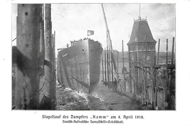 Stapellauf "Hamm" Hamburg Steinwärder Kleiner Grasbrook