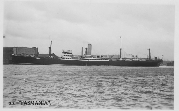 steam ship Tasmania in Liverpool 1921