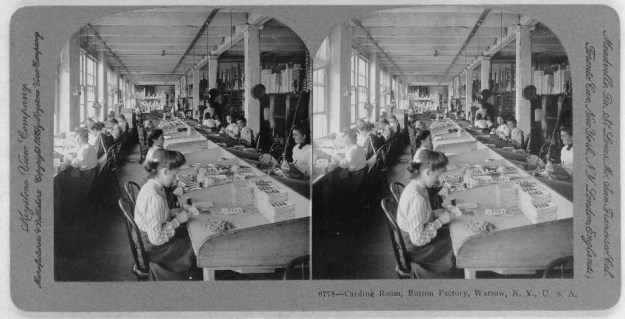 Knopffabrik in den USA,1905
