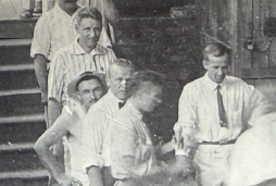 ice cream in the camp canteen, Hot Springs, North Carolina, 1917 or 1918