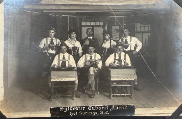 cabaret in Hot Springs, North Carolina, New Year's Eve 1917/1918